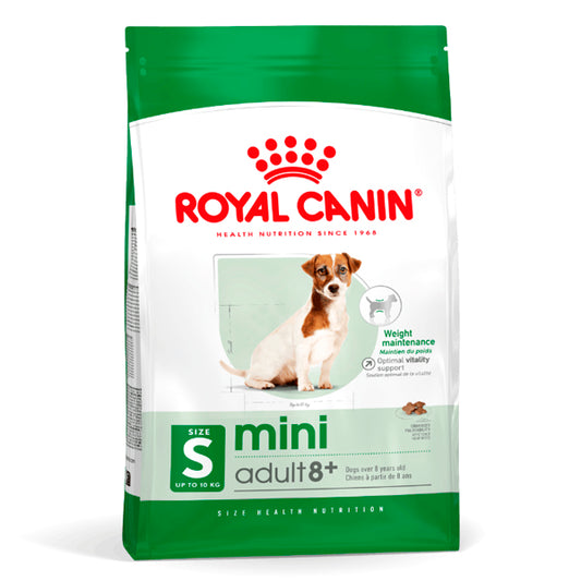Royal Canin Mini Adult 8+: Nutrición Especializada para Perros de Razas Pequeñas Mayores de 8 Años
