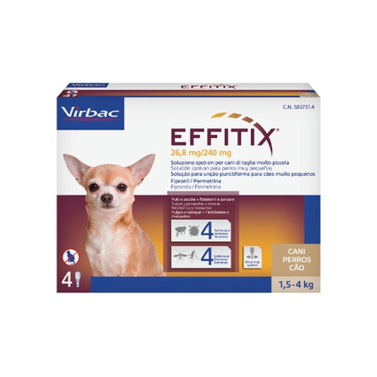 Effitix 4 Pipetas perros 1,5-4 Kg