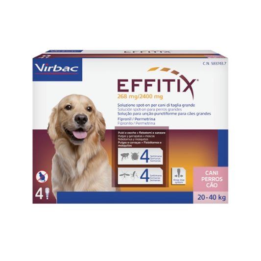 Effitix 4 Pipetas perros 20-40 Kg