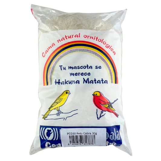 Material para Nidos de Canarios - Pelo de Cabra Natural en Envase de 30 gr