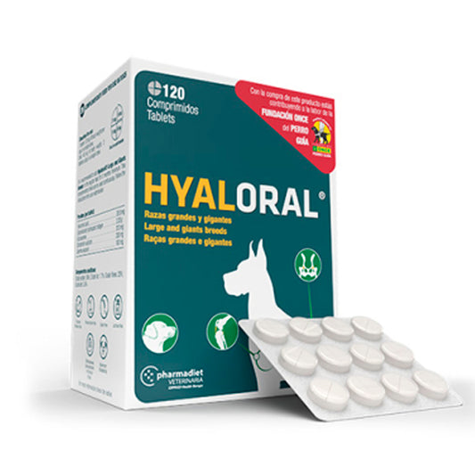 Pharmadiet Hyaloral Razas Grandes 120 comprimidos