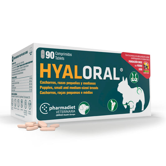 Pharmadiet Hyaloral Razas Pequeñas y Medias 90 Comprimidos