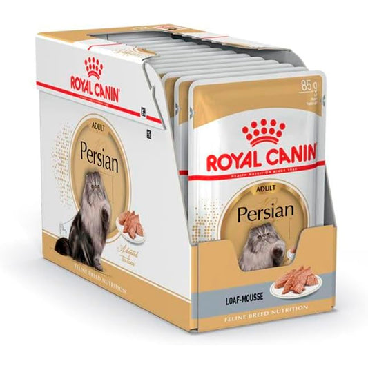 Royal Canin Persian: Alimento Húmedo Especializado para Gatos Persas, Pack de 12 Sobres de 85g
