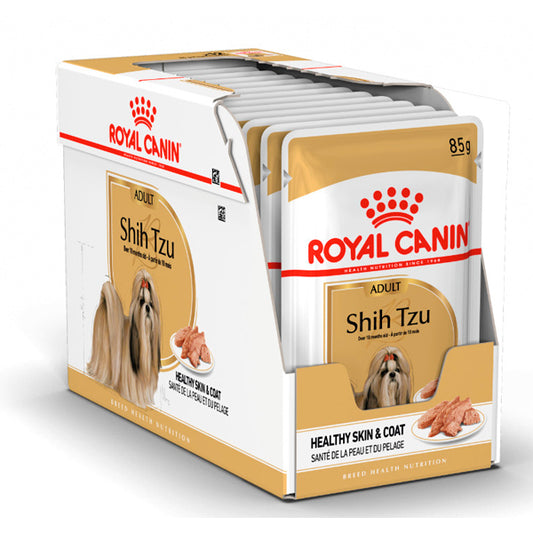Royal Canin Shih Tzu: Comida Húmeda Especializada para Shih Tzus, Pack de 12 Sobres de 85gr