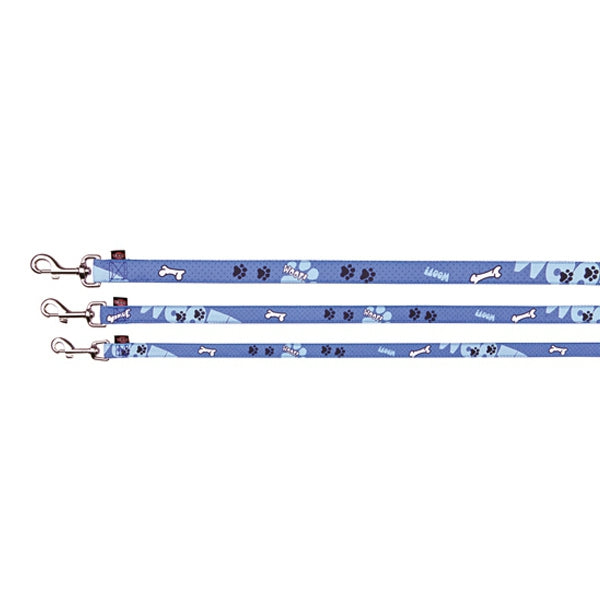 Correa Mod.Art Woof, XXS-XS, 1.20m/10mm, Azul - Tujilguero