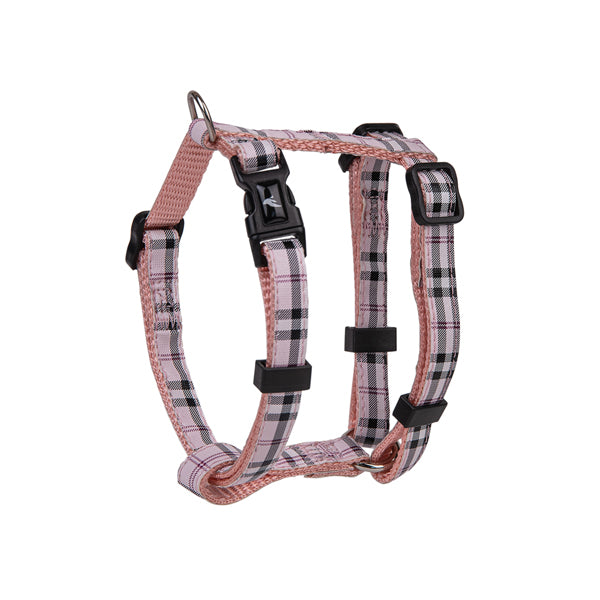 Vadigran Arnés Perro Nylon Tartán Rosa 20-35Cmx10Mm