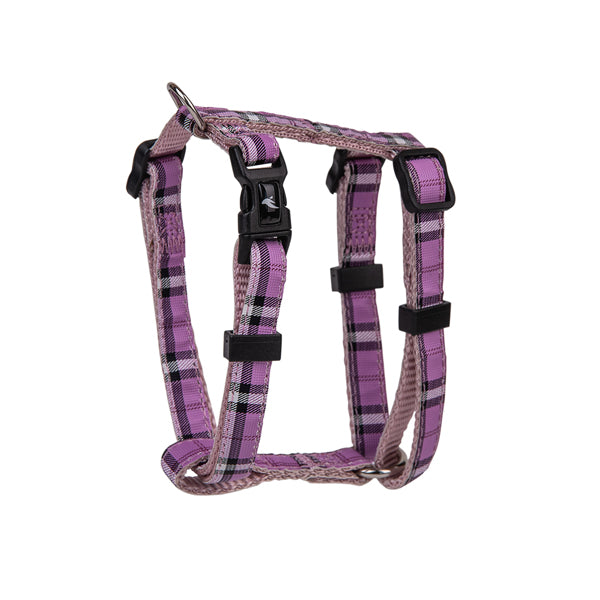 Vadigran Arnés Perro Nylon Tartán Morado 20-35Cmx10Mm