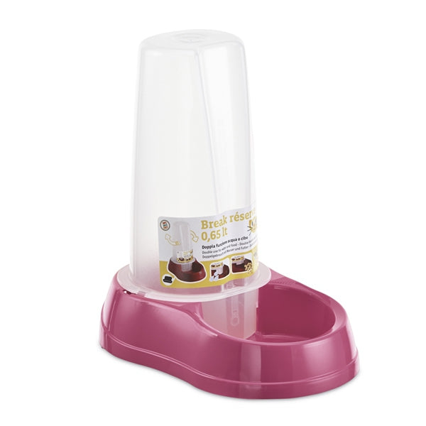 Bebedero - Comedero Tolva 0,65 lts Rosa