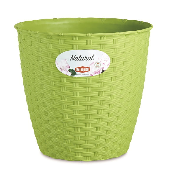 Florero Natural D.24 x 22,2 cm Verde Manzana