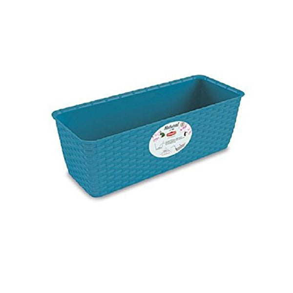 Jardinera con sistema de auto-riego turquesa
