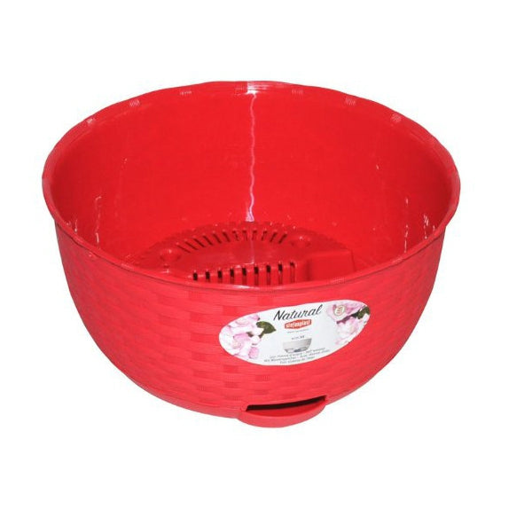 Macetero con sistema de auto riego rojo