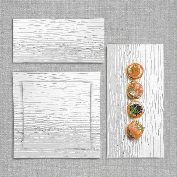 Plato Vidrio Rectangular Rayas 26X12 Cm. - Tujilguero