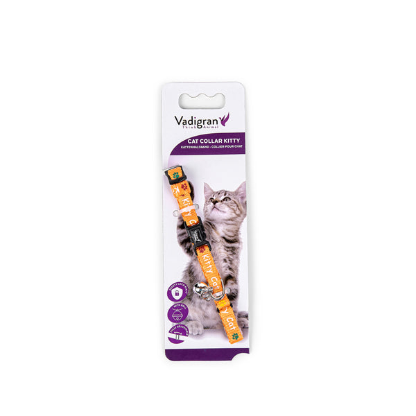 Collar ajustable naranja Kitty Cat para gatos