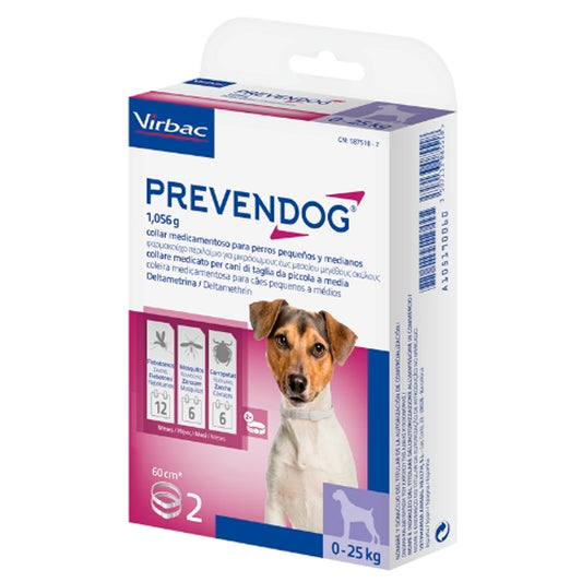 Prevendog Pack 2 Collares Antiparasitarios 0-25 Kg
