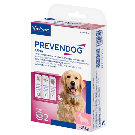 Prevendog Pack 2 Collares Antiparasitarios Más de 25 Kg