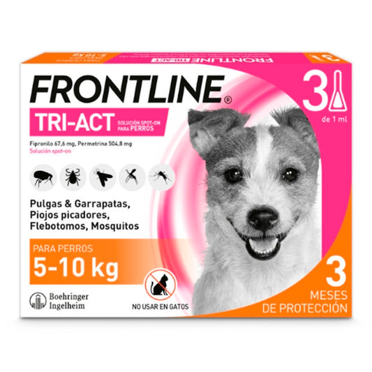 Frontline Tri-Act 5-10 Kg de 3 Pipetas