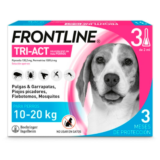 Frontline Tri-Act 10-20 Kg de 3 Pipetas