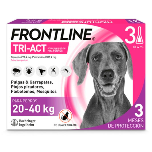 Frontline Tri-Act 20-40 Kg de 3 Pipetas