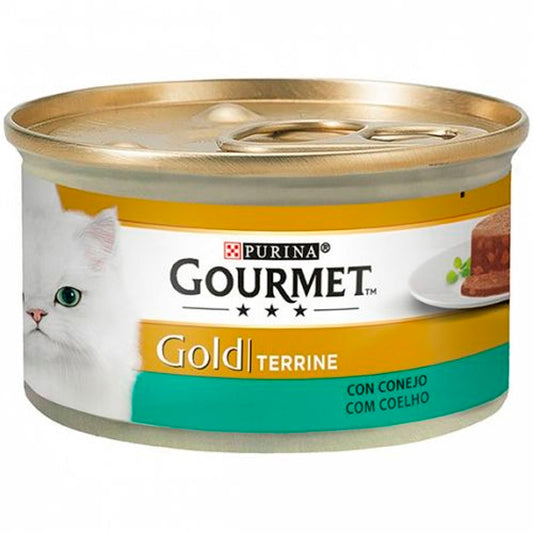 Gourmet Gold Terrine con Conejo: Comida Húmeda para Gatos, 24x85 gr