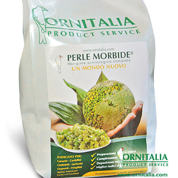 Ornitalia Perle Morbide Verde | Sustituto de Germinado para Canarios, Jilgueros y Aves de Cría | Alto Rendimiento en Reproducción - Tujilguero