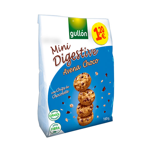 Gullon Mini Digestive Avena Choco 160 gr