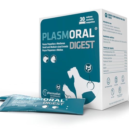 Pharmadiet Plasmoral Digest Razas Pequeñas y Medianas 30 sobres
