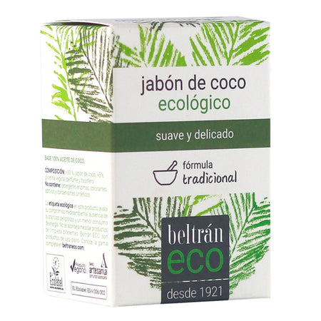 Beltrán ECO Jabón Coco Pastilla 240g | Quitamanchas Natural Ropa y Piel Sensible Ecológico - Tujilguero