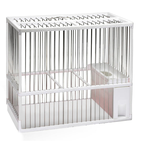 Jaula Concurso C-2 para Jilgueros | Jaula de Canto en Hierro Galvanizado con Comedero Extraíble | 23x13x19 cm - Tujilguero
