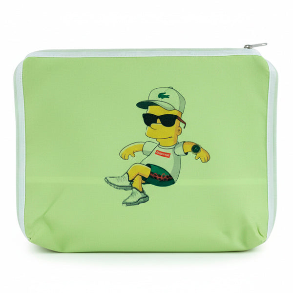 Funda para jaula C2 Bart urbano – Diseño moderno con gafas y gorra, tela lavable opaca con cremallera y asa