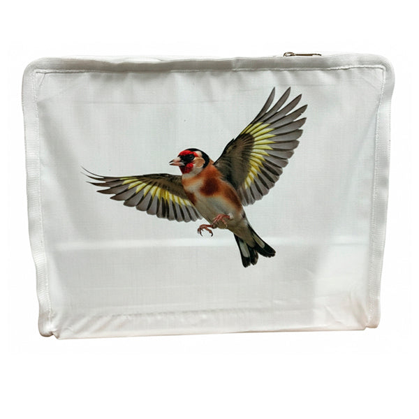Funda Jaula C2 con Jilguero en Vuelo – Edición Blanca