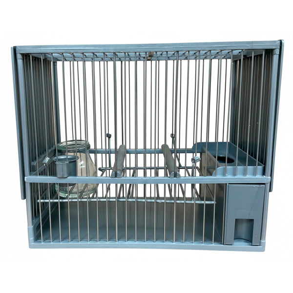 Jaula C2 Acero Inoxidable Completa para Jilgueros y Silvestres – Color Plata