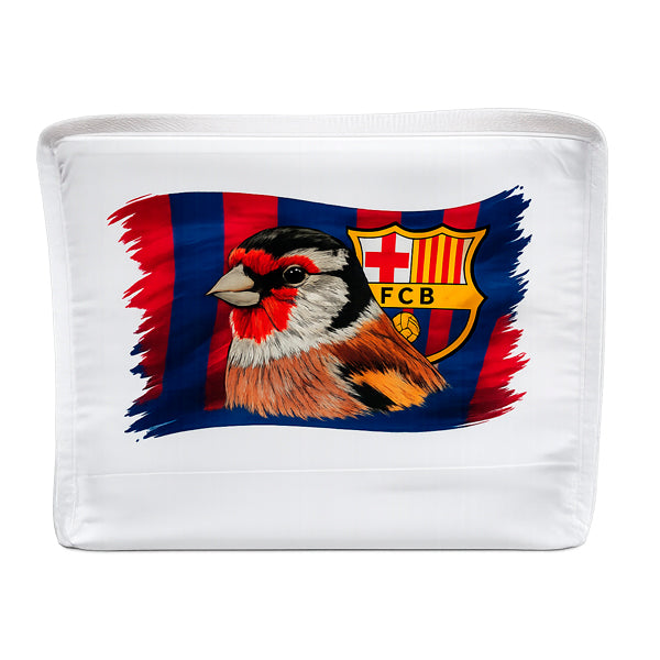 Funda Jaula C2 Jilguero Barça | Tela Opaca con Cremallera y Asa | Protección y Transporte - Tujilguero