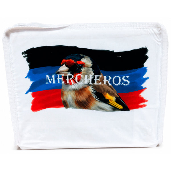 Funda Jaula C2 Jilguero Mercheros Tricolor | Diseño Moderno con Asa y Cremallera | Tela Opaca - Tujilguero