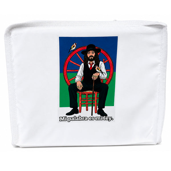 Funda Jaula C2 Jilguero Bandera Gitana Mi Palabra es mi Ley | Diseño Exclusivo con Asa y Cremallera | Tela Opaca - Tujilguero