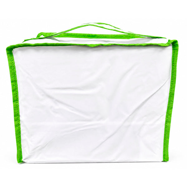 Funda Blanca para Jaula C2 con Ribetes de Colores | Cremallera y Asa para Transporte - Tujilguero