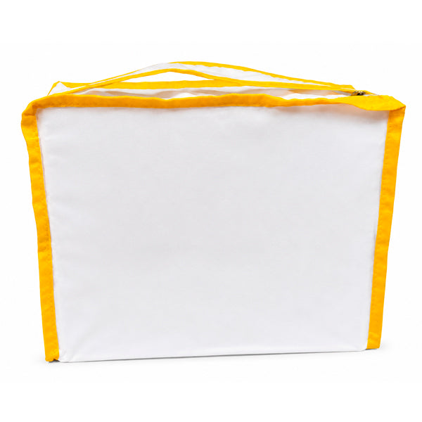 Funda Blanca para Jaula C2 con Ribetes de Colores | Cremallera y Asa para Transporte - Tujilguero