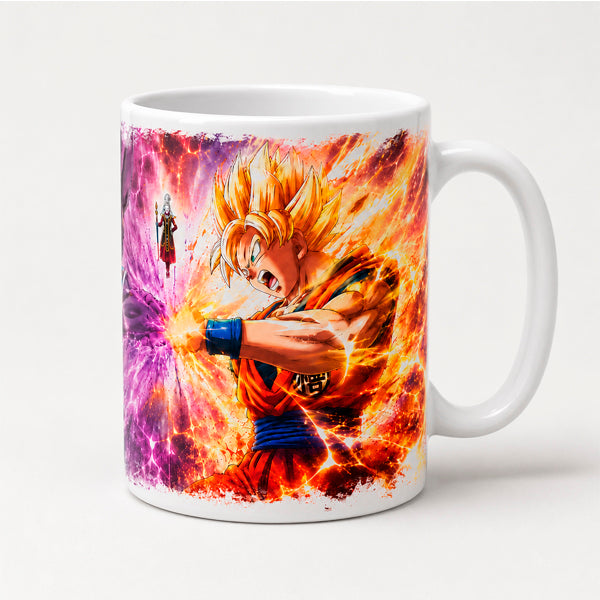 Taza Anime Batalla Épica 325 ml | Cerámica Sublimada Premium | Diseño Exclusivo - Tujilguero