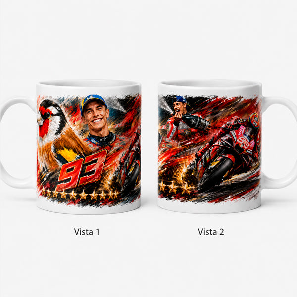 Taza Jilguero 93 Motociclismo – Taza Sublimada para Moteros - Tujilguero