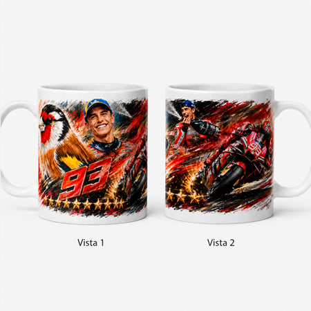 Taza Jilguero 93 Motociclismo – Taza Sublimada para Moteros - Tujilguero