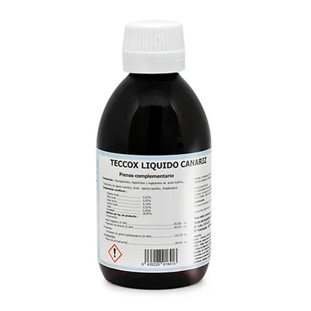 Teccox Líquido Canariz | Anticoccidiosico y Antibacteriano Natural para Canarios y Aves - Tujilguero