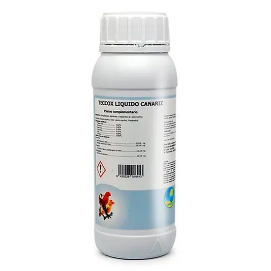 Teccox Liquido Canariz 500 ml: Fórmula Avanzada Anticoccidiosica y Antibacteriana para Canarios