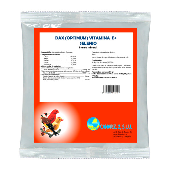 Dax Optimum (Vitamina E + Selenio) 100gr