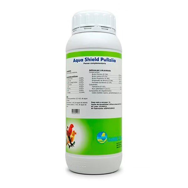 Antihongos y Bacterias Canariz (Aqua Shield Puliziia) | Antifúngico y Antibacteriano para Aves | Agua y Digestión - Tujilguero
