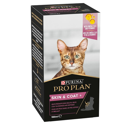 Purina Pro Plan Suplemento Skin Coat 150 ml: Cuidado de Piel y Pelaje para Gatos