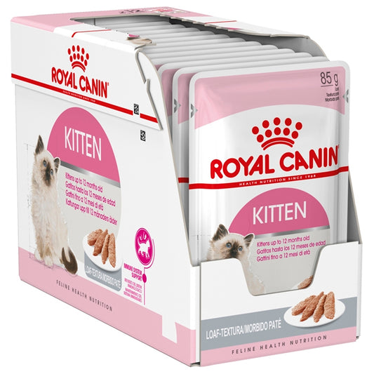Royal Canin Kitten: Comida Húmeda en Paté para Gatitos, Pack de 12 Sobres de 85gr