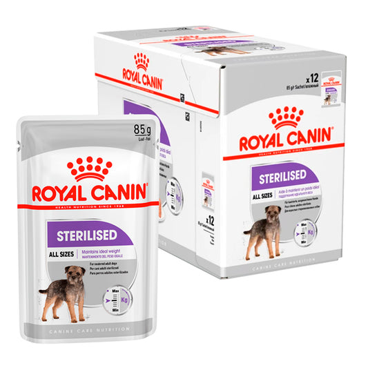 Royal Canin Mini Sterilised: Comida Húmeda Especial para Perros Mini Esterilizados, Pack de 12 Sobres de 85g
