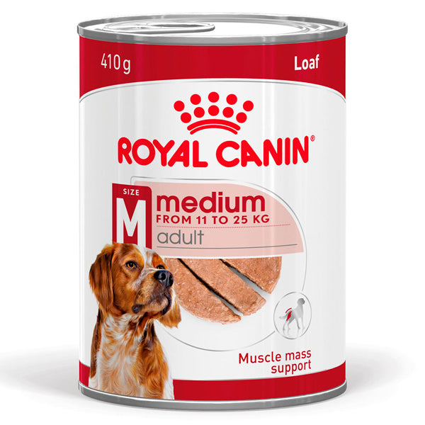 Royal Canin Medium Adult - Comida Húmeda en Lata para Perros Medianos, 12x410g