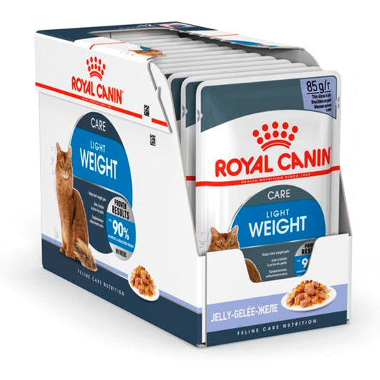 Royal Canin Ultra Light: Alimento Húmedo Bajo en Calorías para Gatos, Pack de 12 Sobres de 85g
