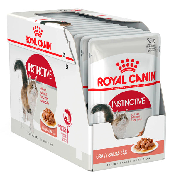 Royal Canin Instinctive: Comida Húmeda en Salsa para Gatos, Pack de 12 Sobres de 85g