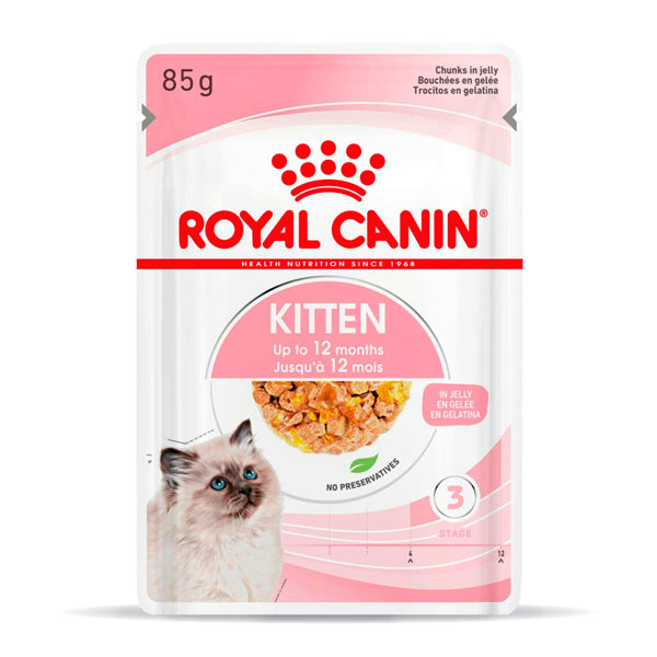 Royal Canin Kitten: Comida Húmeda en Gelatina para Gatitos, Pack de 12 Sobres de 85gr